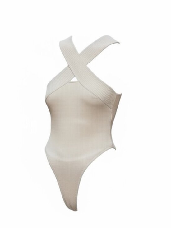 Le Lis Tops - Le Lis Ivory Sweater Bodysuit NWT